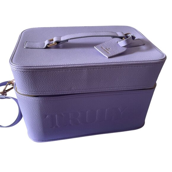 Truly Beauty Amalfi Luxury Vegan Leather Travel Trunk in Lilac - Picture 3 of 14